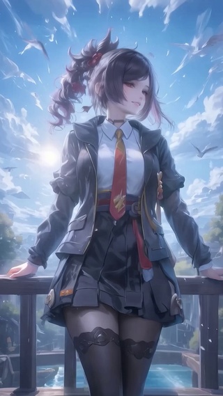 千织黑丝学生装