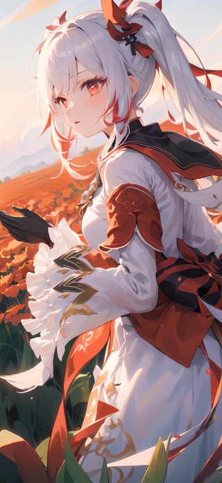 治愈花海少女