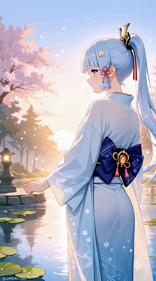 神里绫华的樱色黄昏