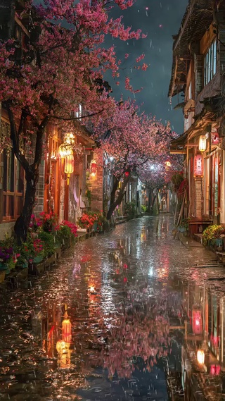 雨夜1高清护眼壁纸