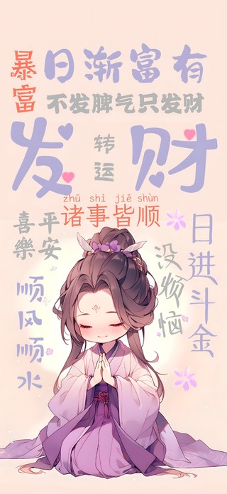 日渐富有 发财