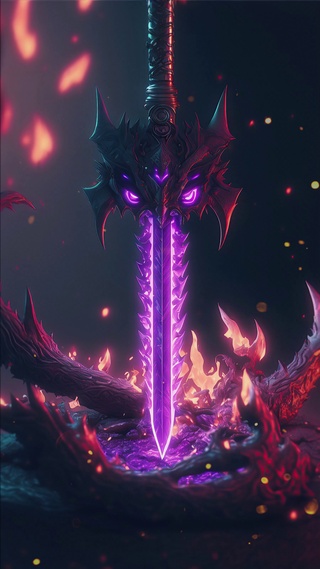 烈火紫焰恶魔之剑