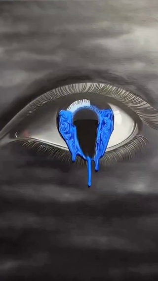 “眼睛流体画”