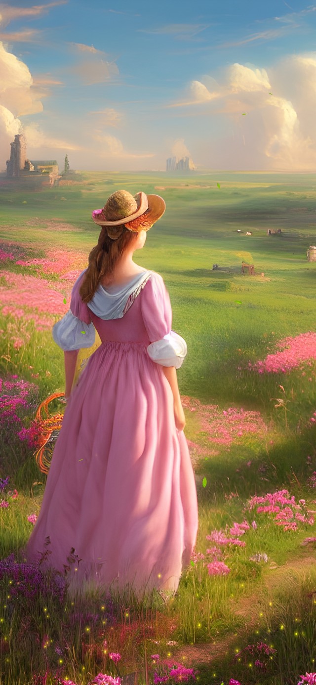 草原上的牧羊女孩