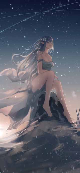 4K唯美治愈星空美少女
