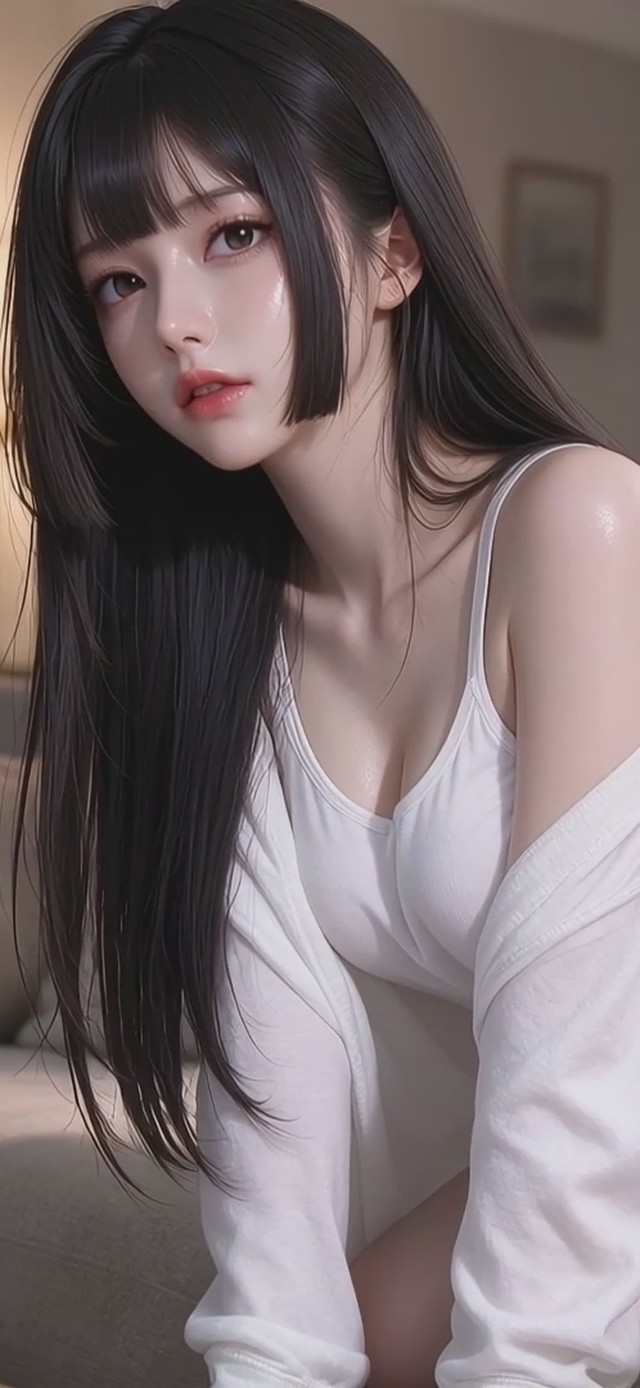 沙发上的可爱姐姐