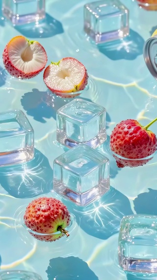 水波里的清凉冰饮