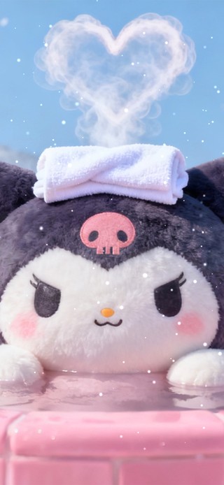 毛茸茸库洛米泡温泉	