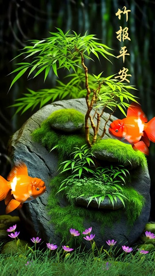 竹报平安，富贵一生