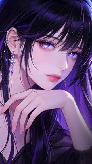 暗夜紫瞳美女