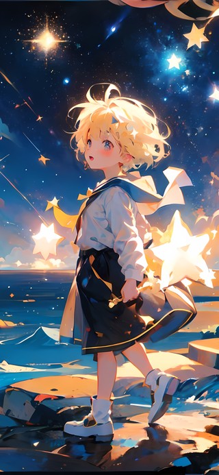 可爱风星空女孩