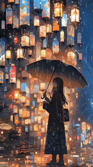 炫丽的雨夜