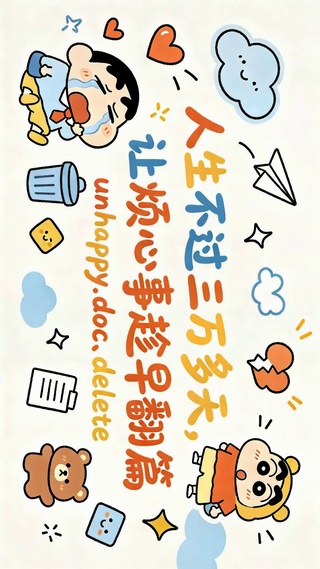 蜡笔小新励志治愈文字壁纸
