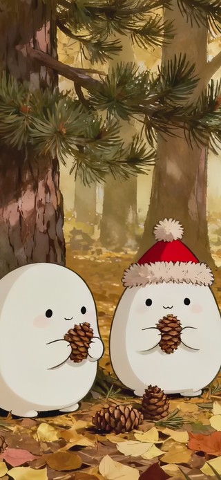 治愈系秋天森林团子