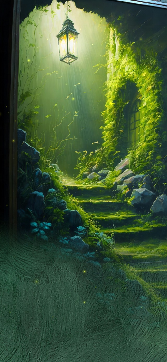 桌面神秘入口（护眼油画）