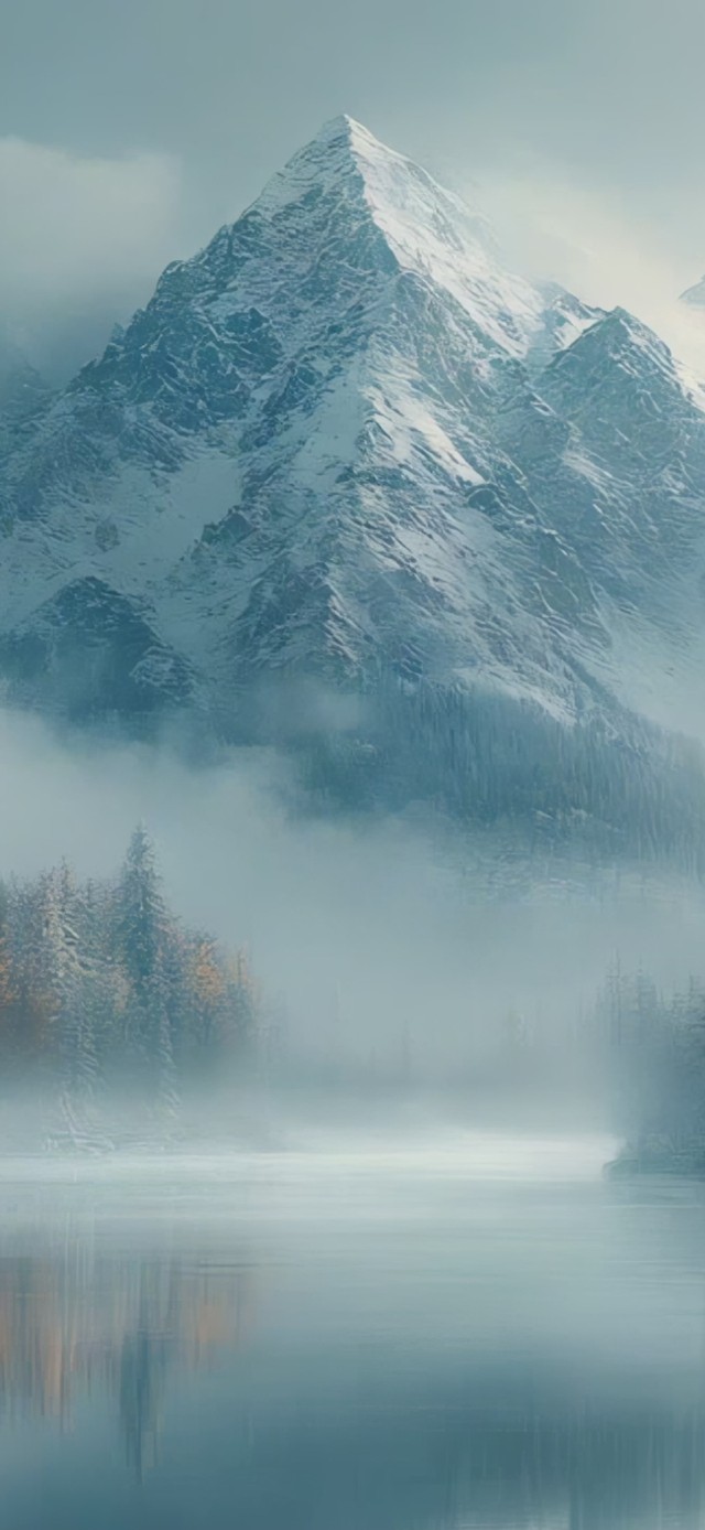 雾藏雪山