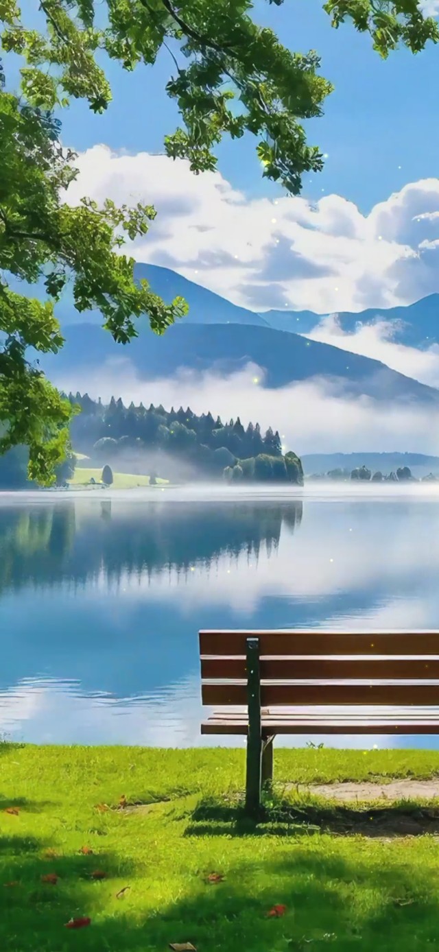 护眼蓝天湖水
