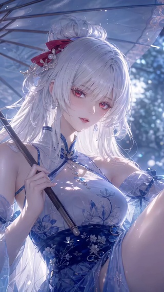 夜色蓝花