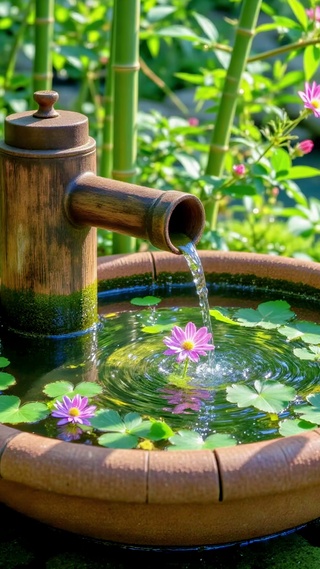 禅意花园流水