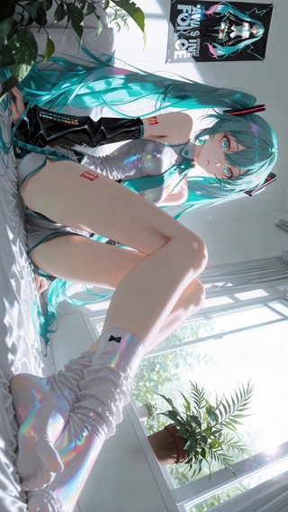 双马尾可爱长腿女孩