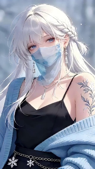 雪中森林少女