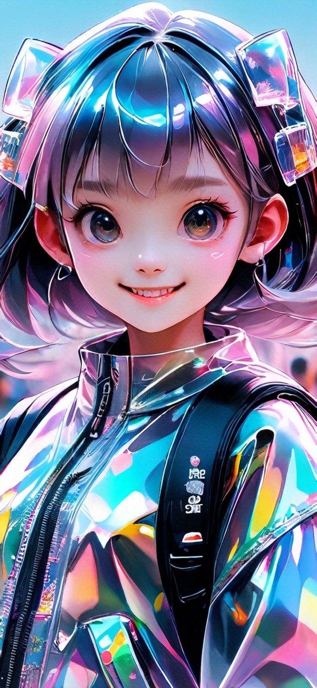 炫彩短发少女