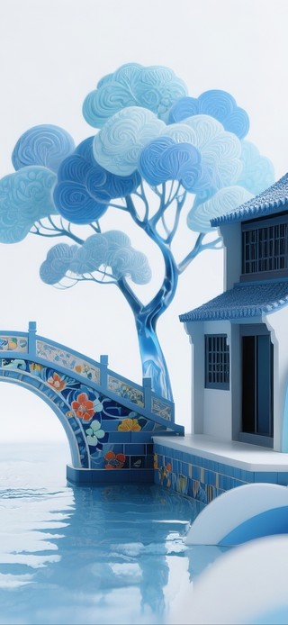 极致梦幻 琉璃蓝 水镇