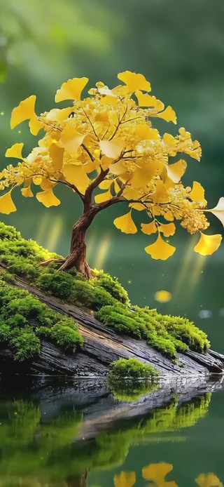 森林溪水