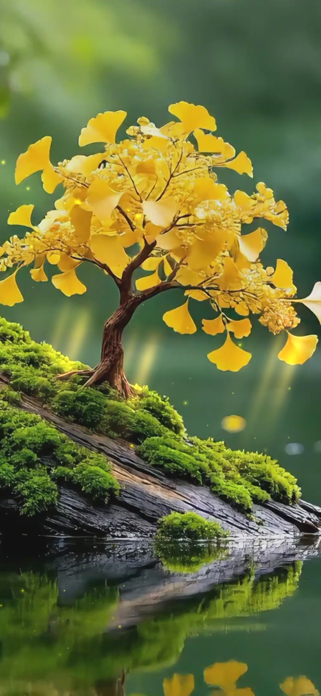 森林溪水