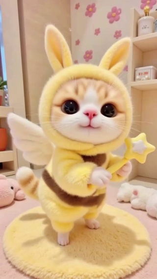 跳舞的可爱猫咪