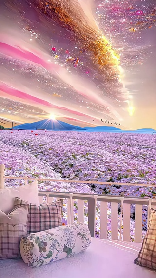 浪漫极光雏菊花海