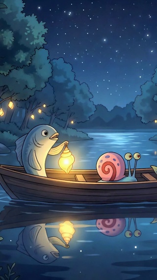 动物乘船夜游
