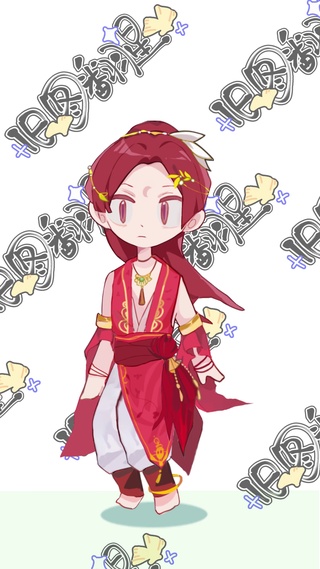 边走路边扣屁屁的小屁孩