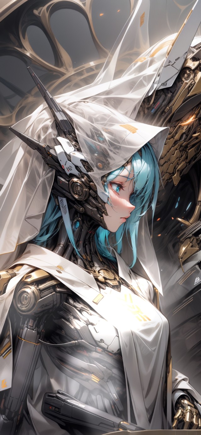 4K蓝发机械姬机甲少女