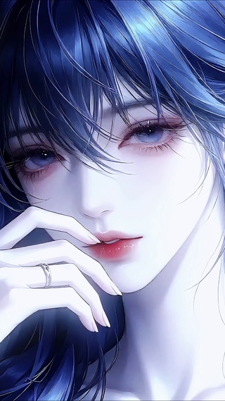 蓝发少女