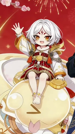 食物语金玉满堂-自制动态壁纸-新年快乐-开心挥手新年烟花背景马年发财金玉满堂快乐过年新春大吉新年壁纸