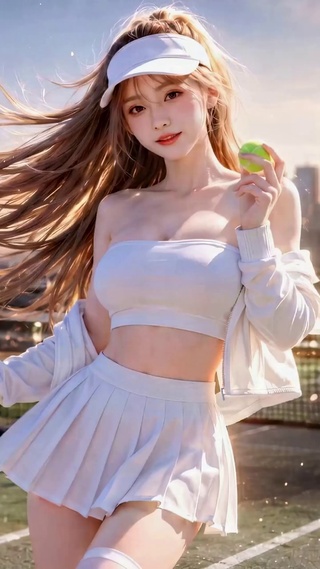 天台网球活力美少女