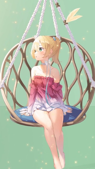 摇椅休闲女孩