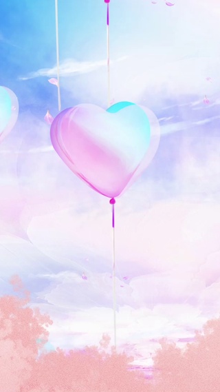 粉色浪漫云彩气球