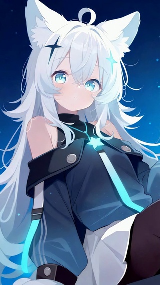 星空下的兽耳美少女