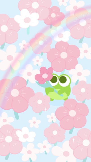 粉色可爱花花的世界