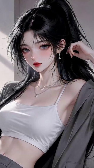 清冷高马尾都市美少女