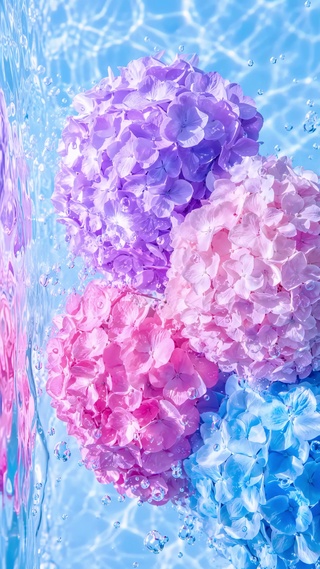 水中绣球花