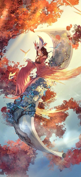 4k 古风 凤凰神女