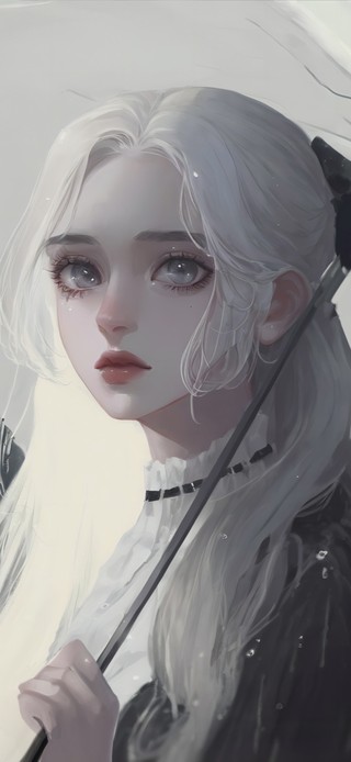 伞下迷茫的少女