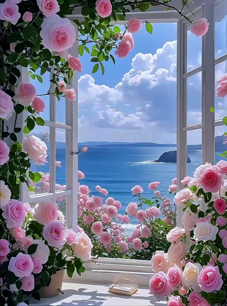 浪漫花窗