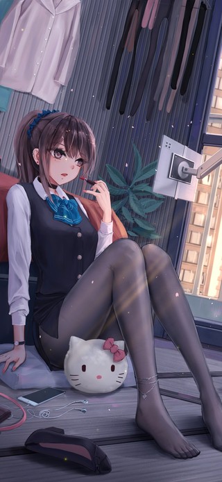 4K性感黑丝JK制服空姐美少女