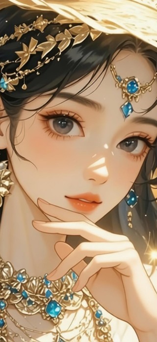 花漾壁纸|异域风情的黑发少女