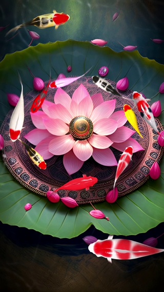 锦鲤莲花