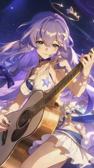 星空舞台吉他少女知更鸟